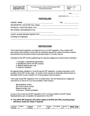 fillable online uscg bparticularsb instructions nvic 2 99 us coast coast guard physical form