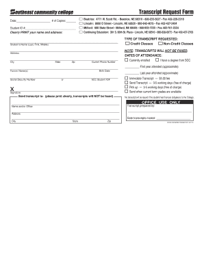 Transcript Request Form