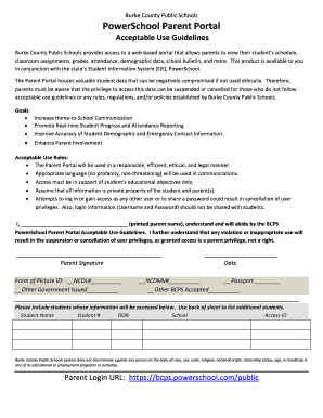 Burke County Public Schools Parent Portal Acceptable Use Guidelines