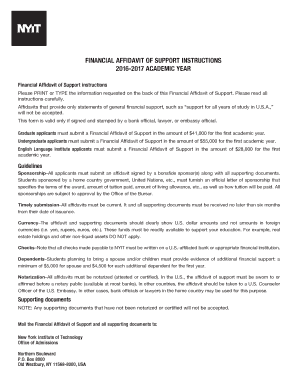 Financial Affidavit of Support
