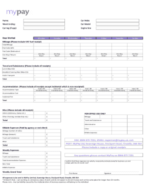 UK Expense Claim Form