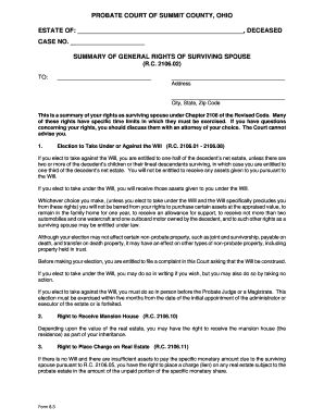 Ohio Surviving Spouse Rights Notice