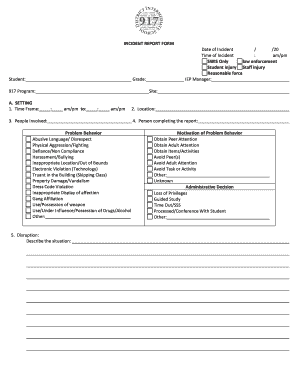 How to make incident report letter - INCIDENT REPORT FORM SWIS Only law enforcement Student - isd917 k12 mn