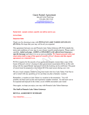 Guest Rental Agreement