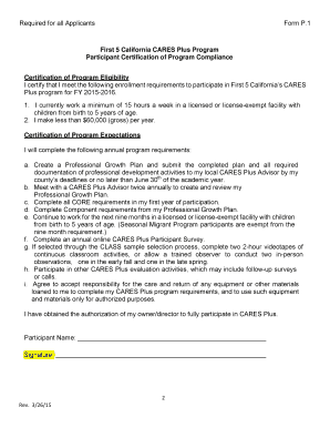 CARES Plus Program Application Form