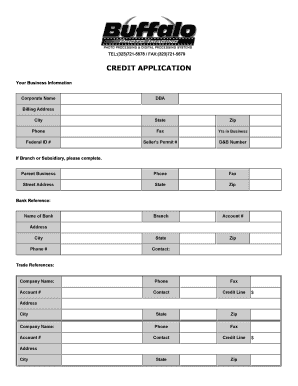 Credit Application Form