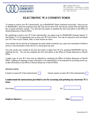 Electronic W-2 Consent Form