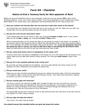 Notice to End Tenancy for Non-payment of Rent