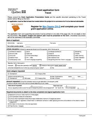 Travel Grant Application Form