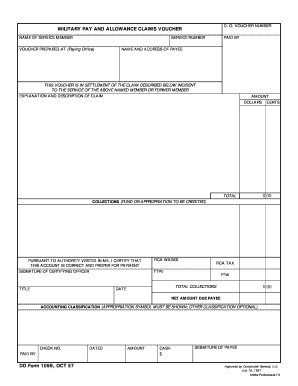 Military Pay and Allowance Claims Voucher