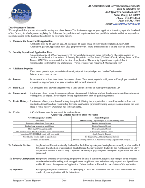 Lease Credit Application