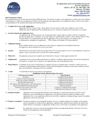 Lease Credit Application