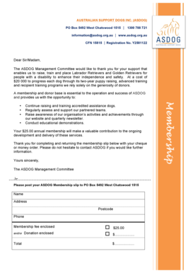 ASDOG Membership Application