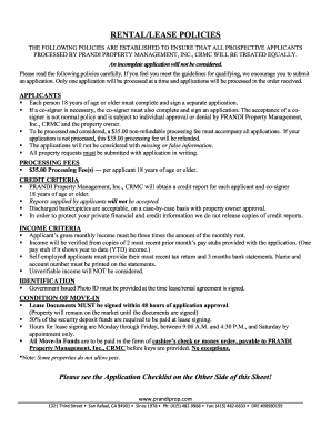 Rental Application Form