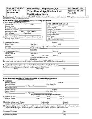Rental Application Form
