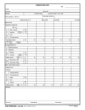 Fillable Online ENG Form 3843 Compaction Test Fax Email Print - pdfFiller