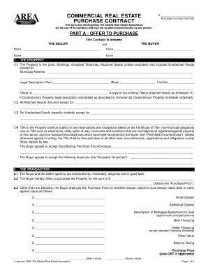 Alberta Commercial Real Estate Purchase Contract
