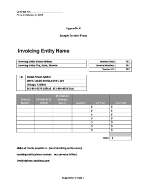 Formerly Appendix D Sample Invoice Form - Illinois Power Agency