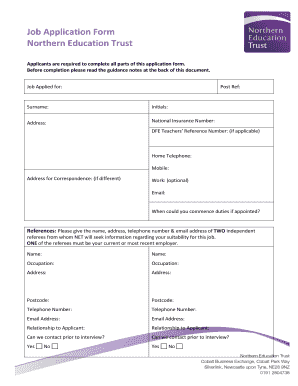 Job Application Form