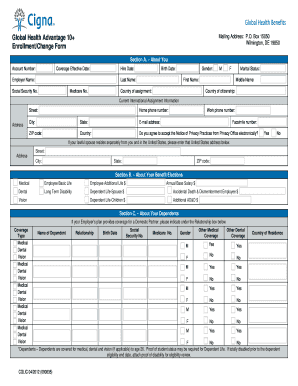 Global Health Advantage 10+ Enrollment Form