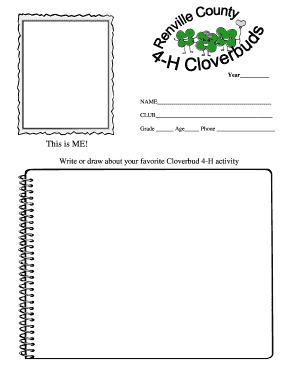 4-H Cloverbud Activity Report Form