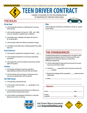 Teen Driver Contract