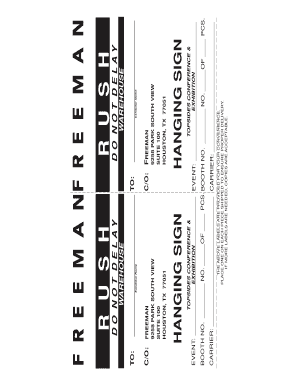 Warehouse Shipping Label