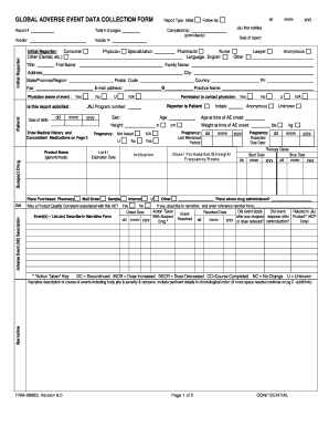 Global Adverse Event Data Collection Form