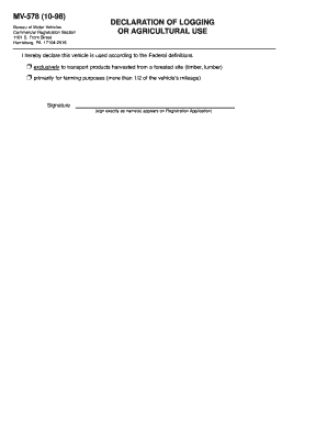 Pennsylvania Heavy Vehicle Use Tax Declaration