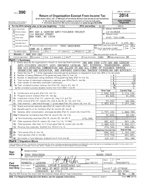 Form 990 2014 NYC Gay & Lesbian Anti-Violence Project