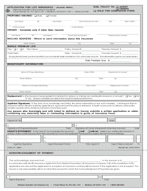 Life Insurance Application Form