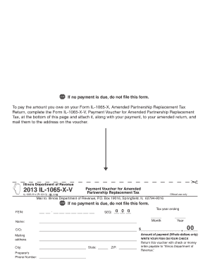 Illinois IL-1065-X-V Payment Voucher