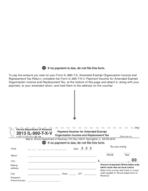Illinois Form IL-990-T-X-V Payment Voucher