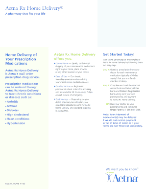 Aetna Rx Home Delivery Order Form