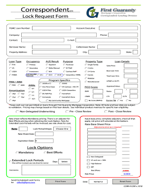 FGMC Loan Lock Request Form