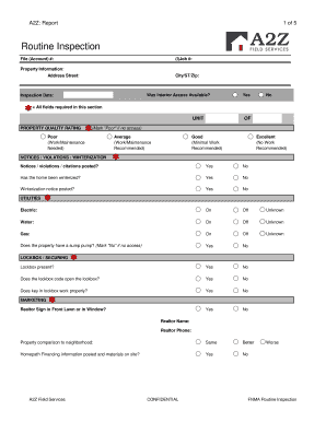 FNMA Routine Inspection Form