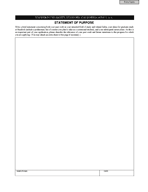 Stanford Statement of Purpose