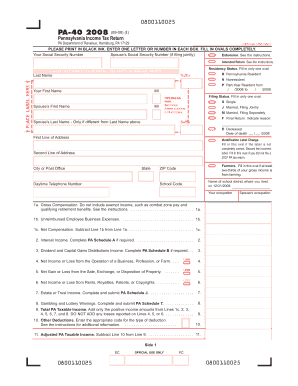Pennsylvania Income Tax Return