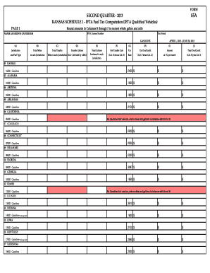 Kansas Schedule 1 IFTA Fuel Tax Computation
