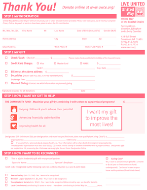 United Way Donation Form