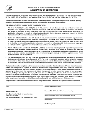 Assurance of Compliance with Civil Rights Acts