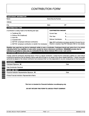 IRA Contribution Form