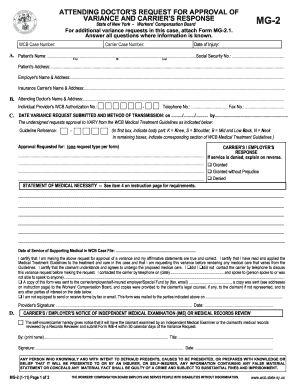 Attending Doctor's Request for Approval of Variance and Carrier's Response