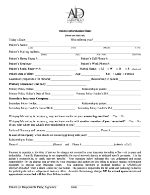 Patient Information Sheet