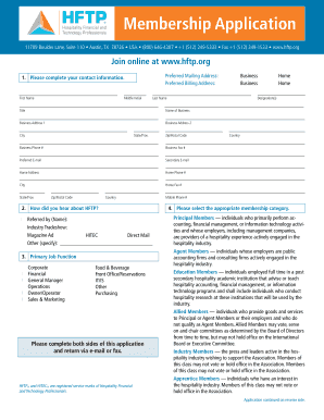 HFTP Membership Application