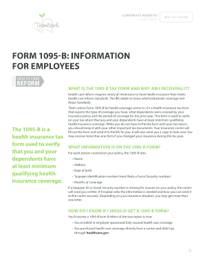 Form 1095-B Tax Information for Employees