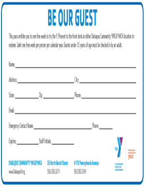 YMCA Guest Pass