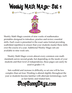 Weekly Math Magic Set 1
