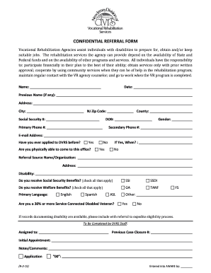Confidential Referral Form