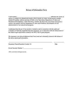 Release of Information Form